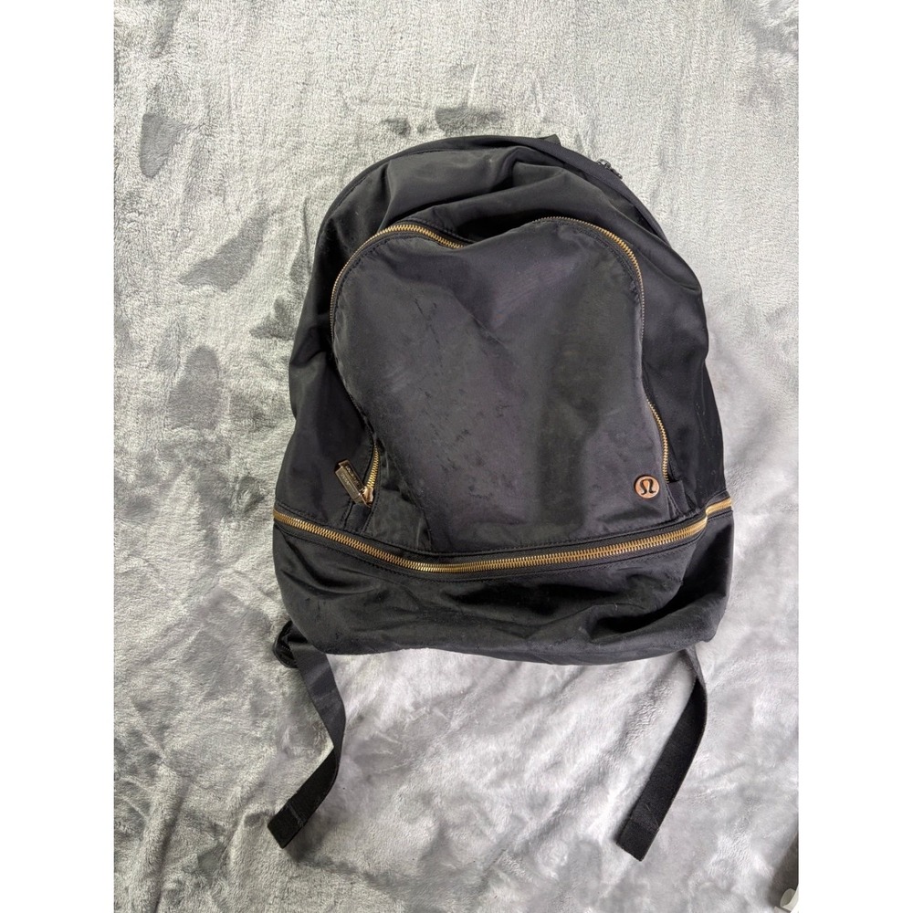 Lululemon City Adventurer Backpack Black Womens -tone metal hardware